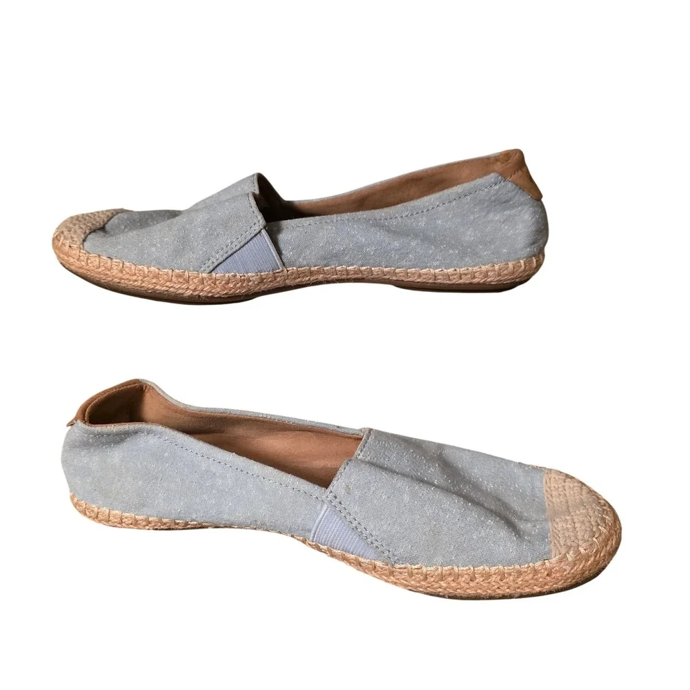 Sperry Women Blue Canvas Espadrille Slip On Flats STS83548 Size 9